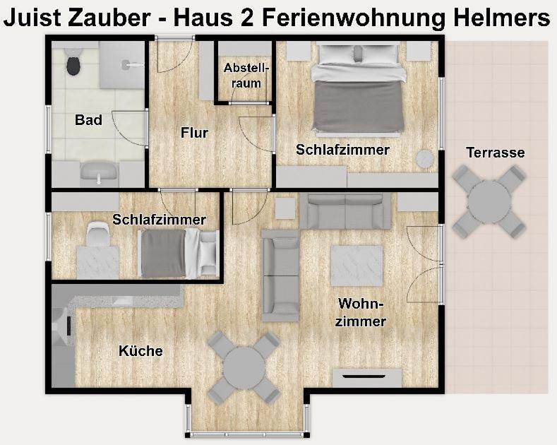 Juist Zauber - Haus 2 Ferienwohnung Helmers Экстерьер фото